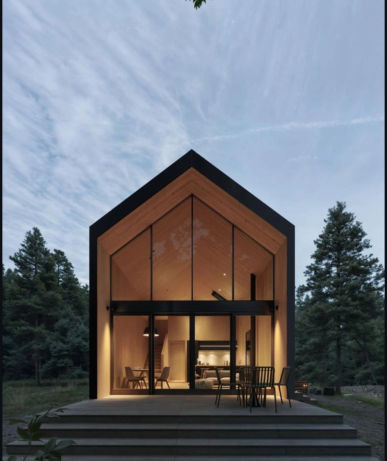 Geodesic glamping dome exterior with natural landscape